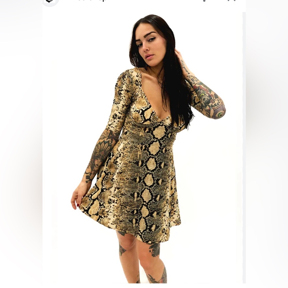 Switchblade Stiletto Lola Snakeskin Dress Size Large